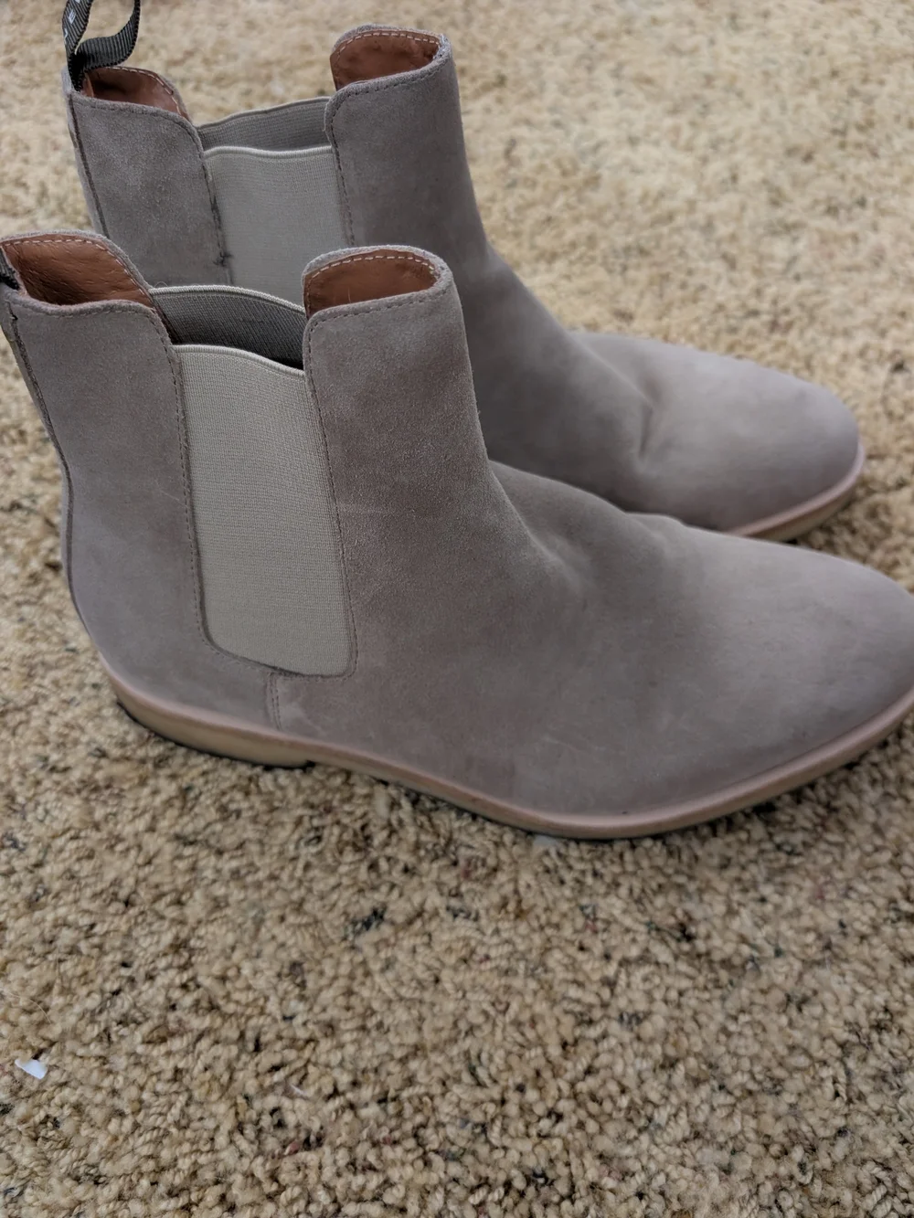 Men's Suede Chelsea Boots - Taupe